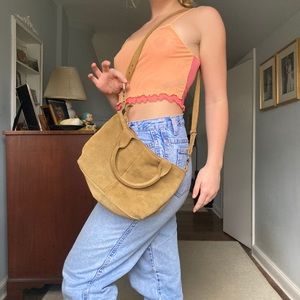 Tan Suede Purse